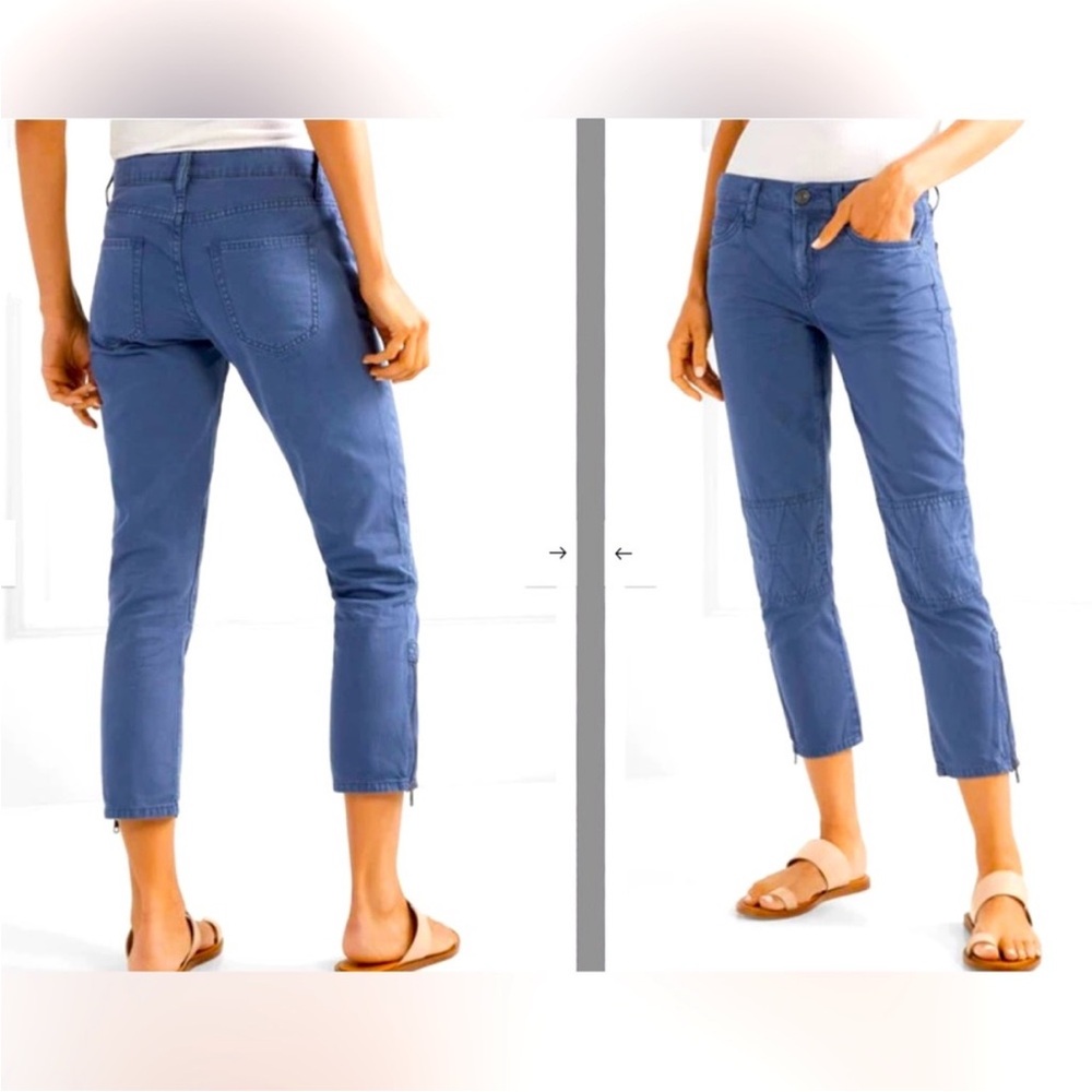 Current Elliott The Debbie Crop Jeans Bijou Blue Size 28 - NEW